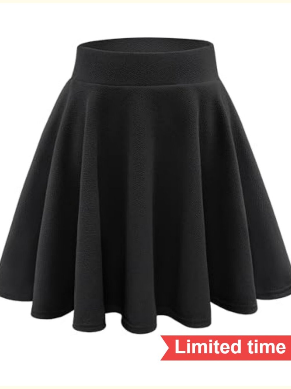 Women's Flared Pleated Mini Skort with Built-In Shorts A-Line Skater Skirt
